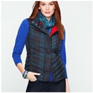 Talbots Chevron Quilted Puffer Vest
